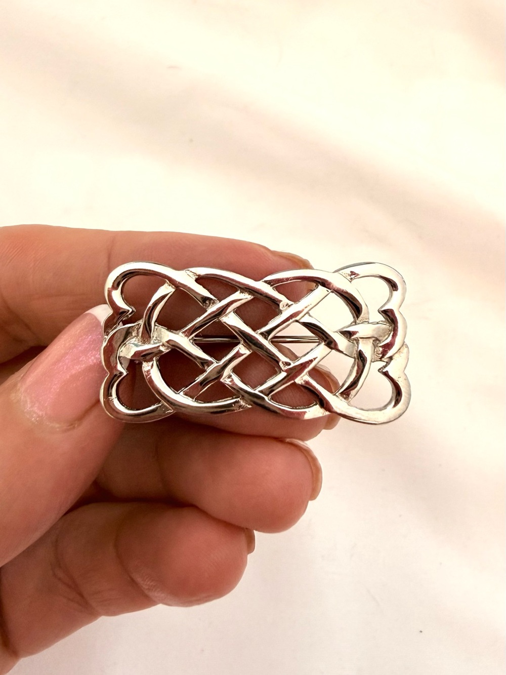 Silver Celtic Knot Brooch Pin